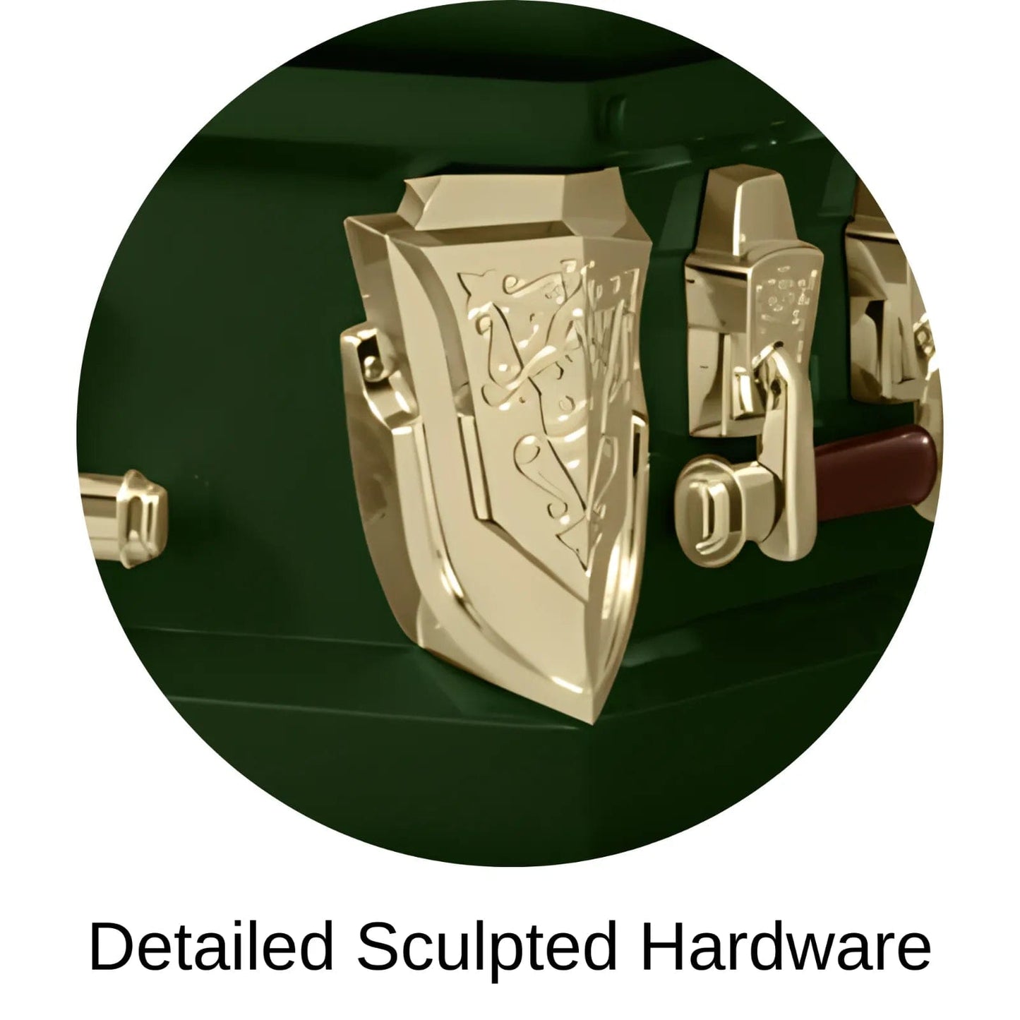 Detailed Sculpted Hardware Of Titan Cambridge Series Casket