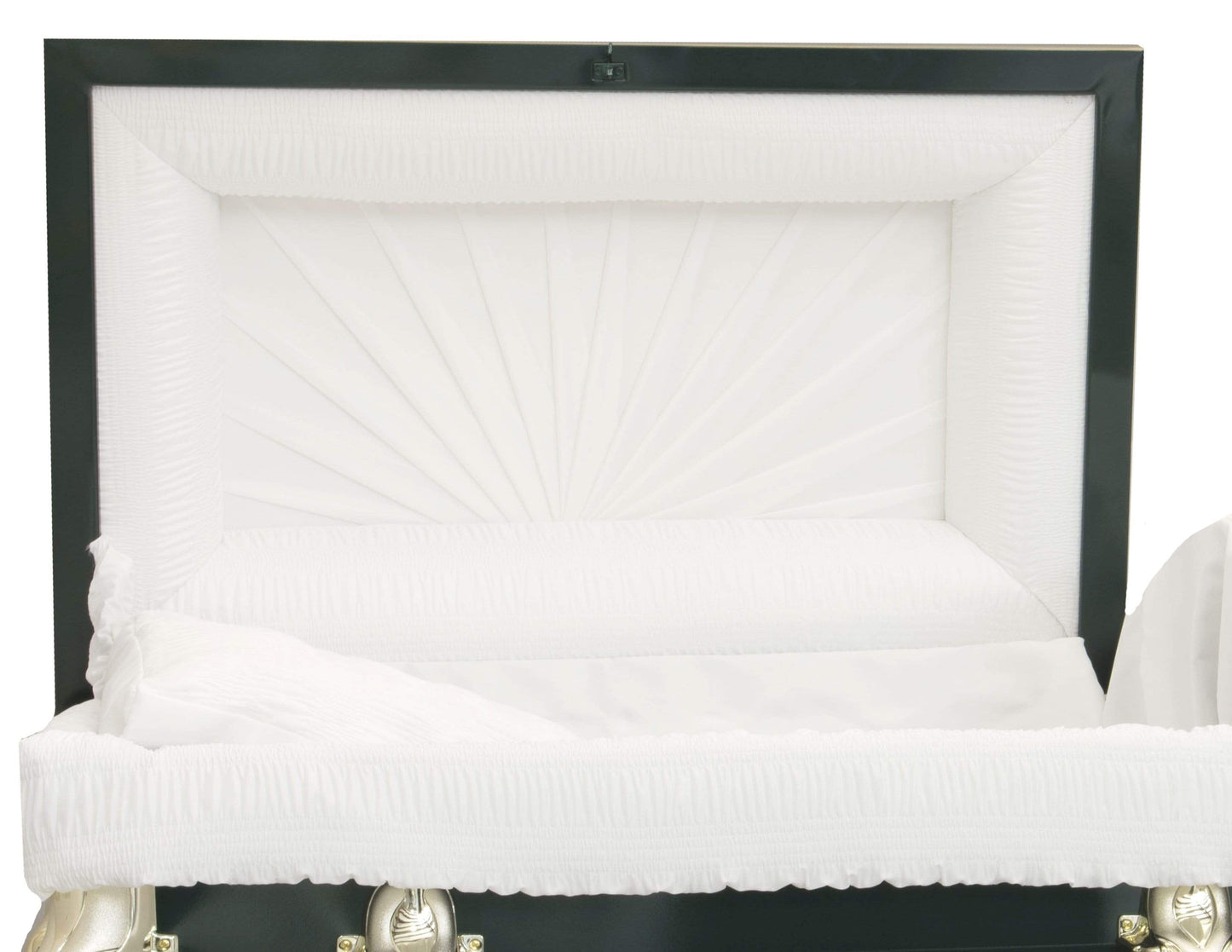 Orion Series | Green Steel Burial Casket with White Interior - Titan Casket