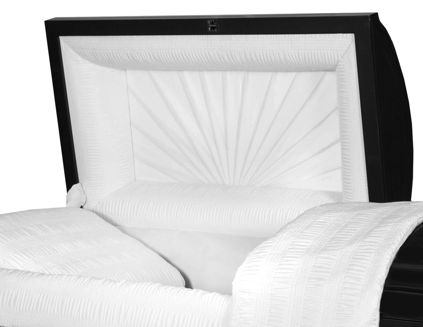 Orion Series | Black Steel Casket with White Interior - Titan Casket
