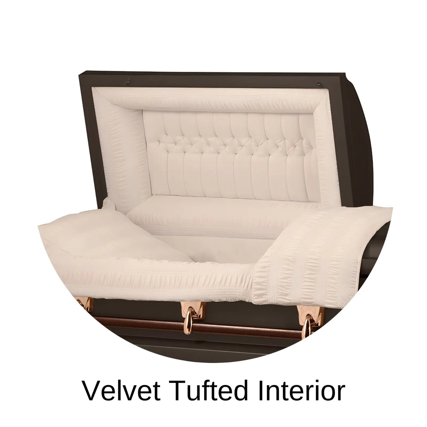 Velvet Tufted Head Panel Of Titan Cambridge Series Casket 