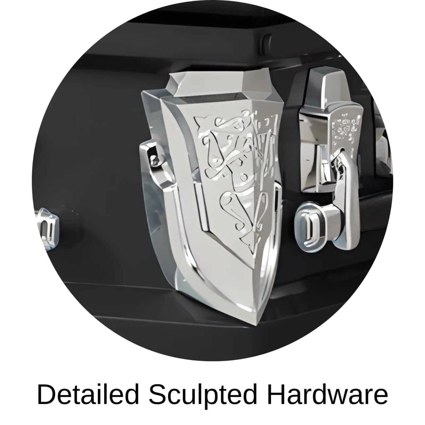 Detailed Sculpted Hardware Of Titan Cambridge Series Casket