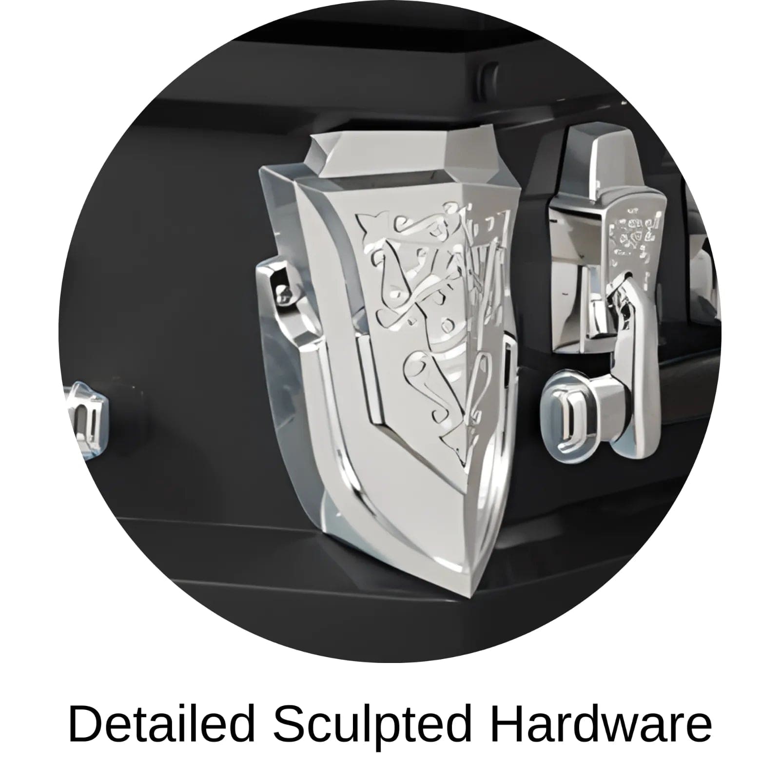 Detailed Sculpted Hardware Of Titan Cambridge Series Casket
