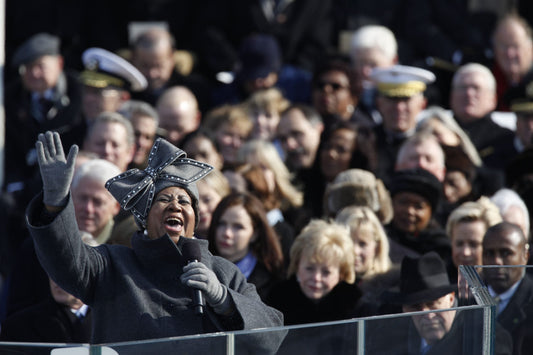 Aretha Franklin performs at the 2009 inauguration of President Barack Obama at the United States Capitol