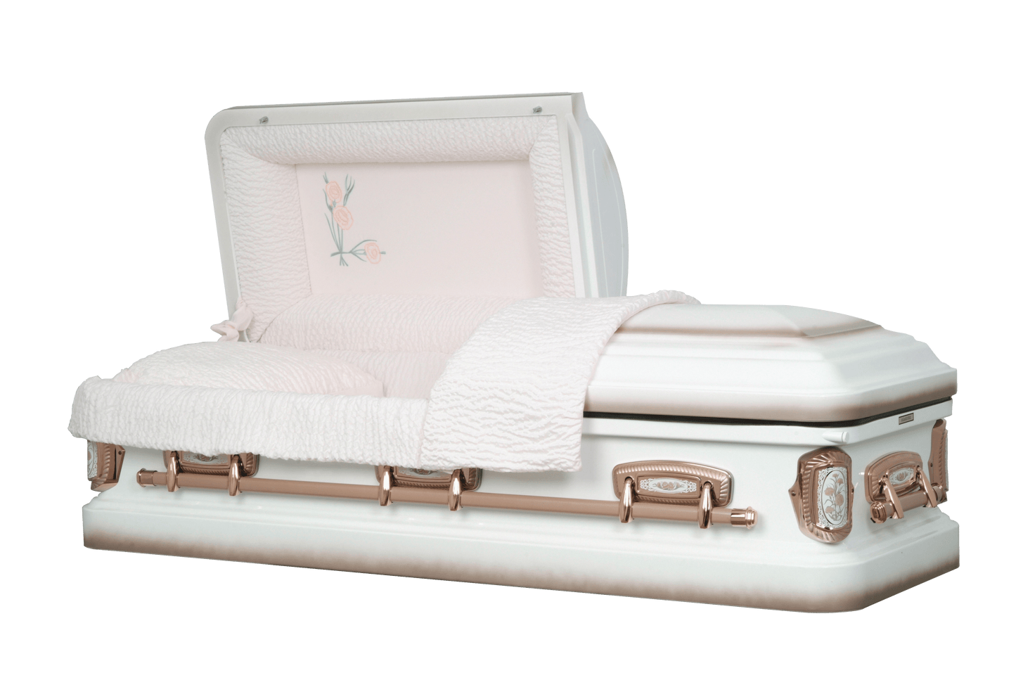 Matriarch | White Steel Casket with Pink Interior
