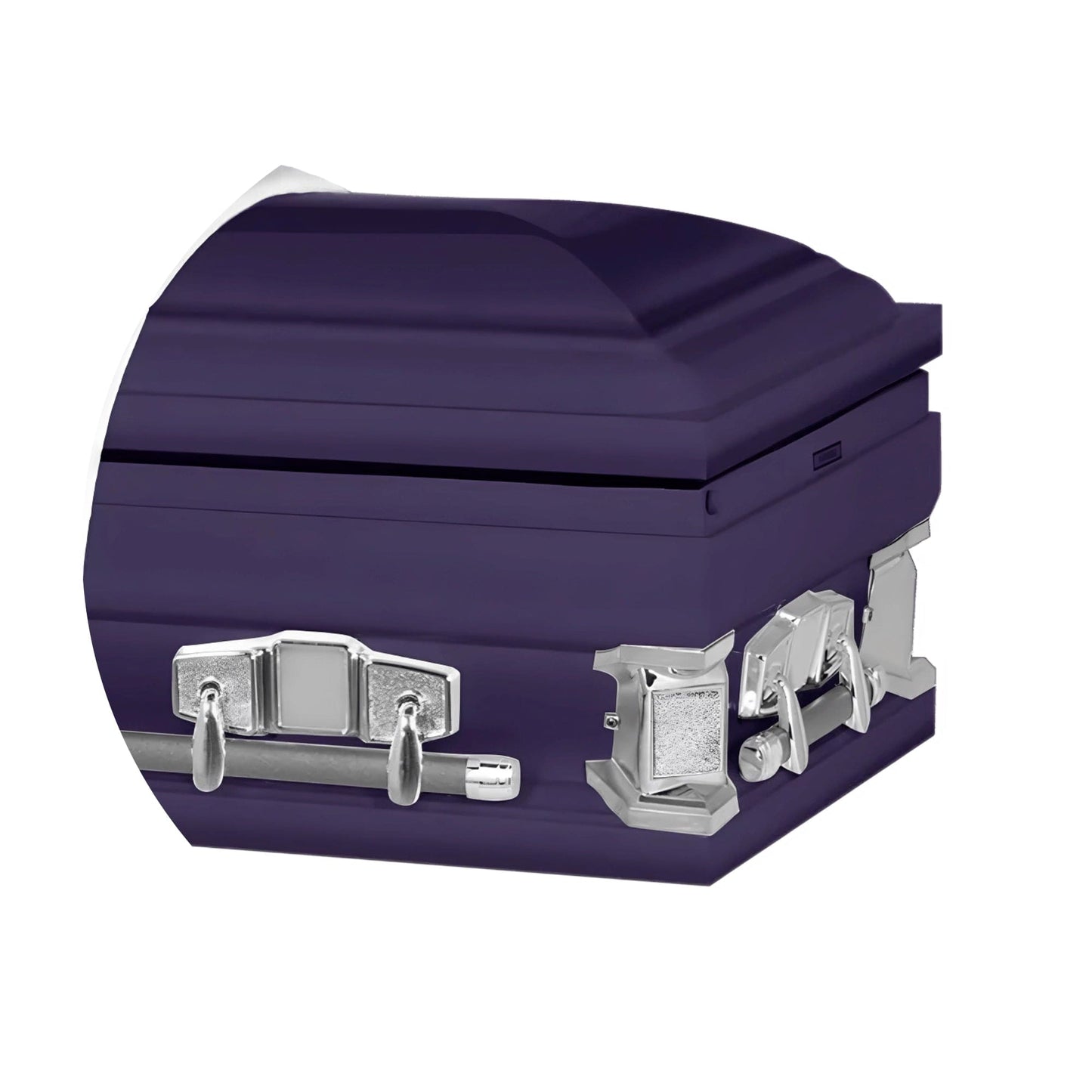Jupiter XL | Royal Purple Steel Oversize Casket with White Interior | 28", 29", 33", 36"