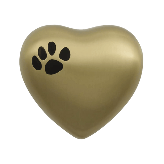 Classic Paws Bronze Heart Shaped Pet Urn