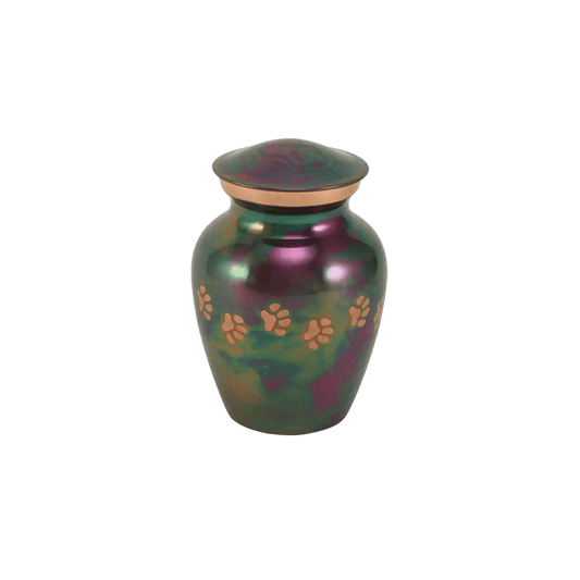 Classic Paw Raku Keepsake Pet Urn