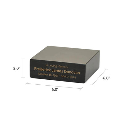 Marble Base Black Gold Engraving