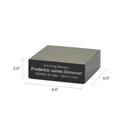 Marble Base Black Silver Engraving
