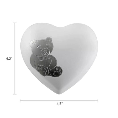 Teddy Bear Arielle Heart Infant Urn