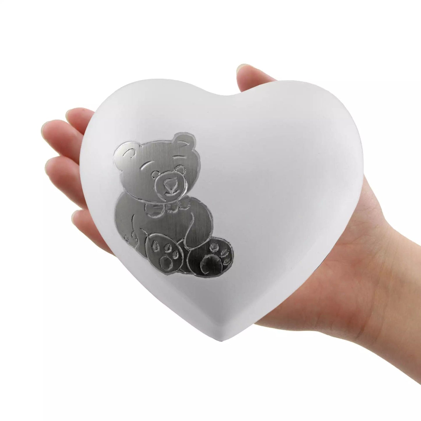 Teddy Bear Arielle Heart Infant Urn
