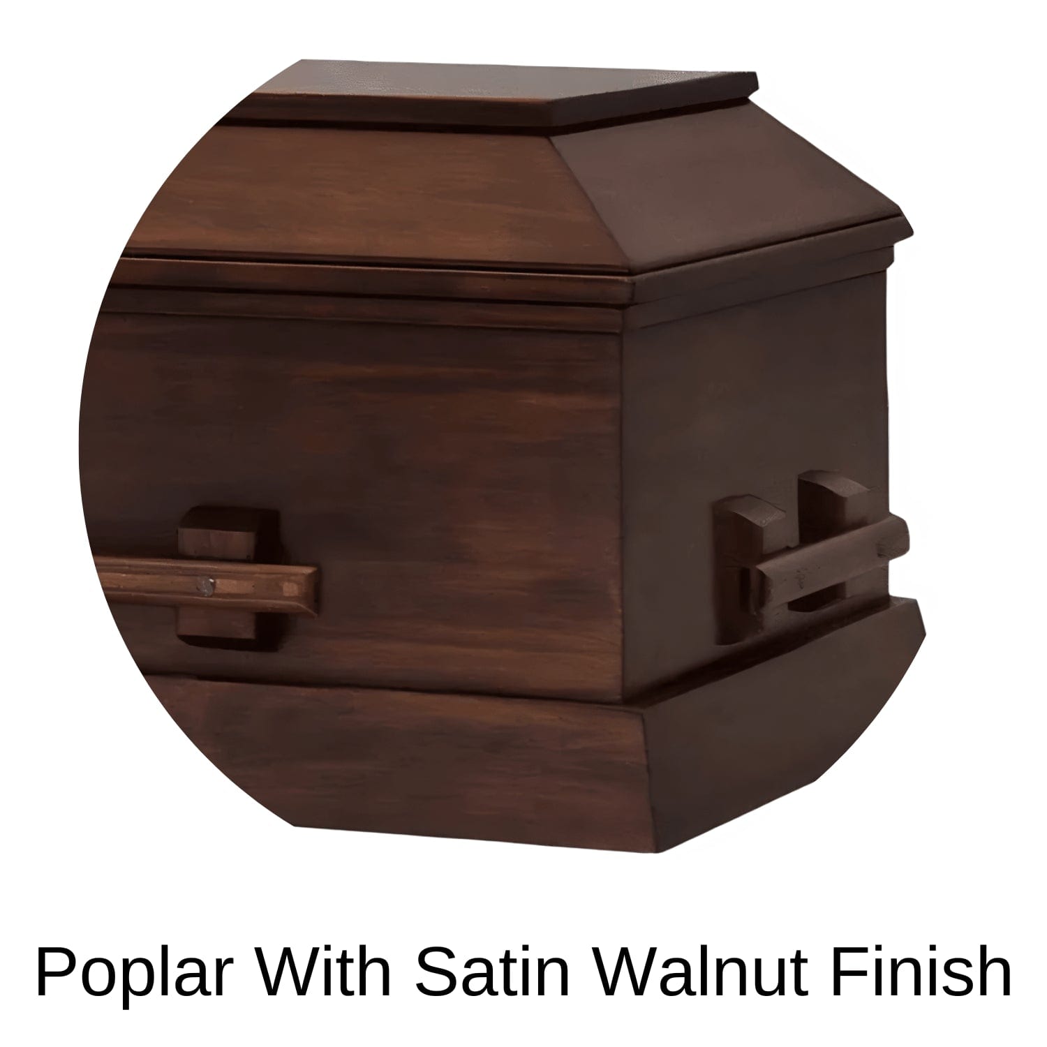 Satin Walnut Finish Of Titan Pillar (Poplar) Series Wood Casket