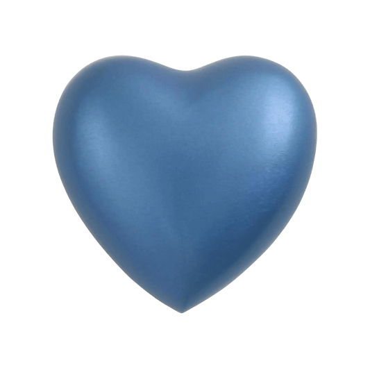Monterey Blue Heart Shaped Keepsake Urn