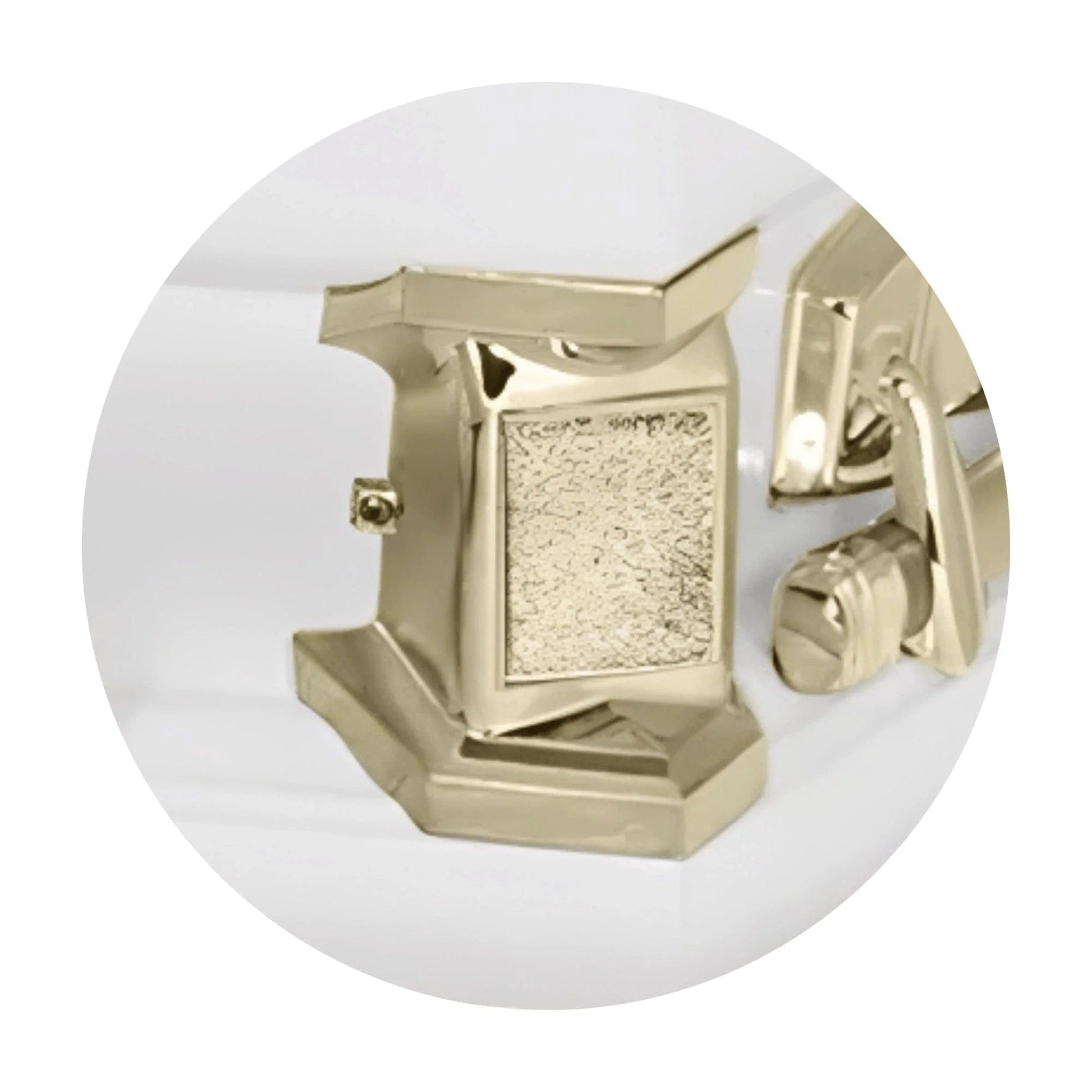 Everest Extra Long 7'2" | White and Gold Steel Oversize Casket with White Interior | 28″, 33″