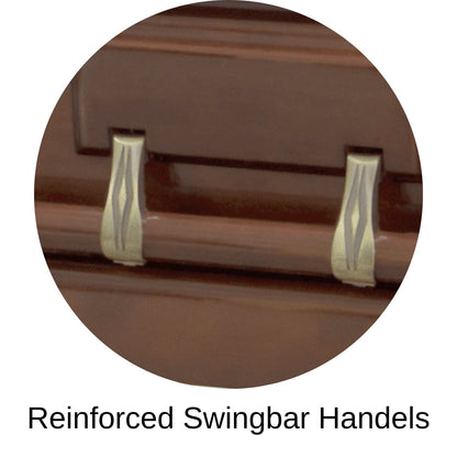 Reinforced Swingbar Handles Of Braeburn (Poplar) series Wood Casket
