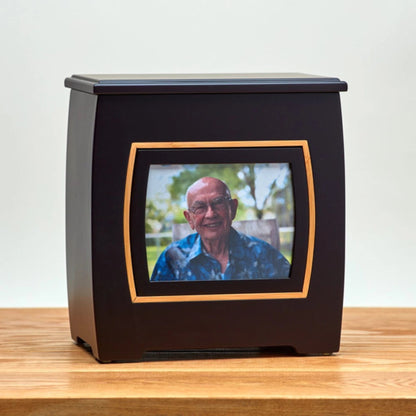 Modern Urn with Photo Frame