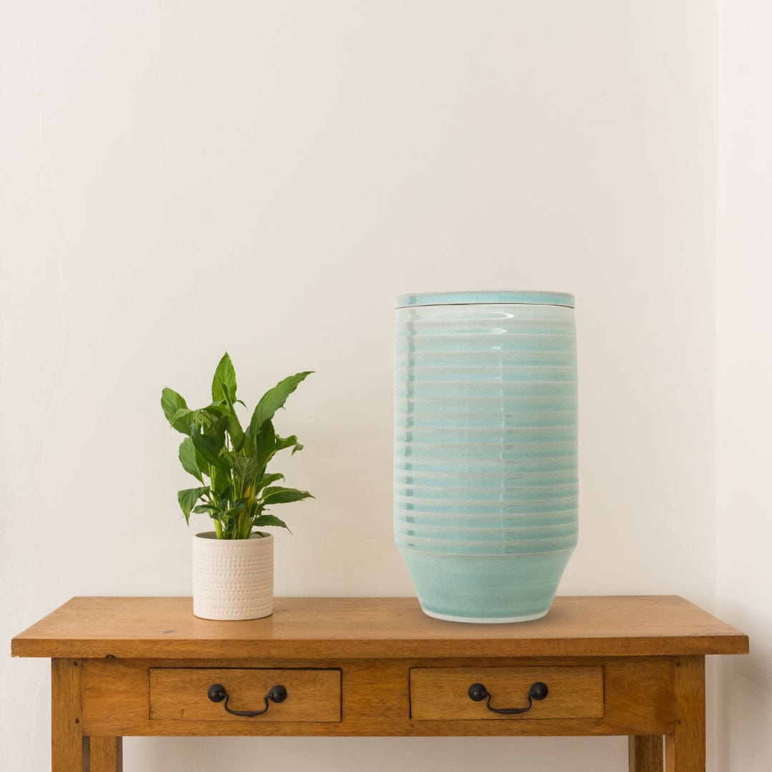 Solstice X Culp Pottery | Raya Celadon Adult Urn