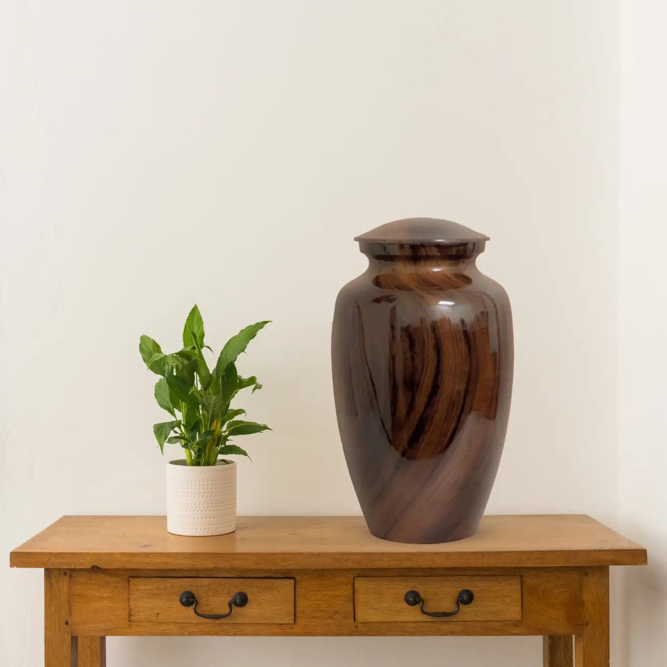 Hydro-Painted Urns - Brazilian Rosewood