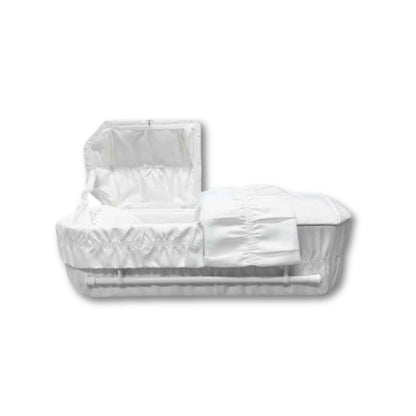 Starlight Cloth-Covered Wood Youth Casket | White Crepe