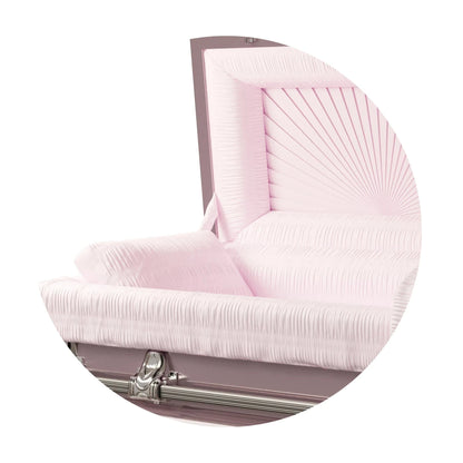 Orion Series | Orchid Steel Casket with Pink Interior