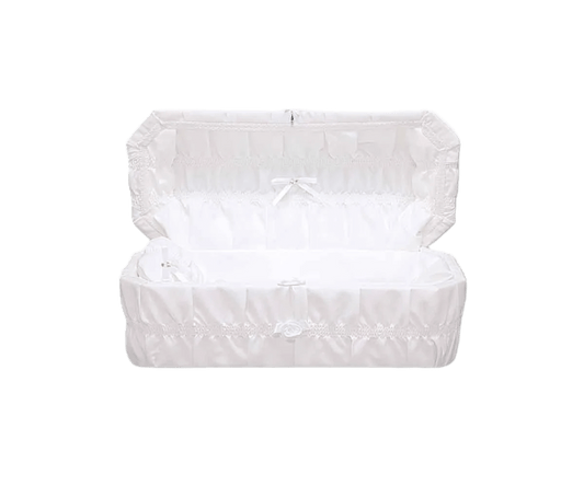 Starlight Cloth-Covered Wood Youth Casket | White Crepe