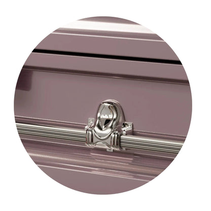 Orion Series | Orchid Steel Casket with Pink Interior