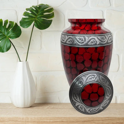Rustic Red Urn Large Cremation Urn - Adult Red Urn for Human Ashes – Titan Casket
