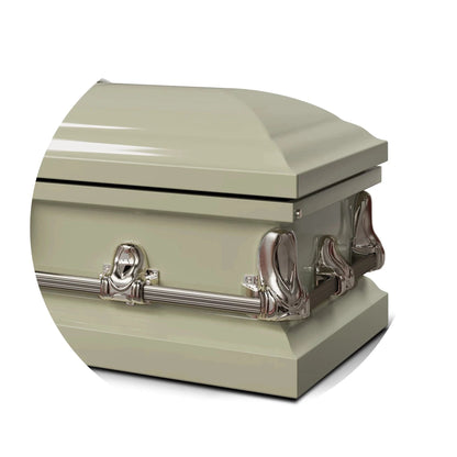 Orion Series | Almond Steel Casket with White Interior