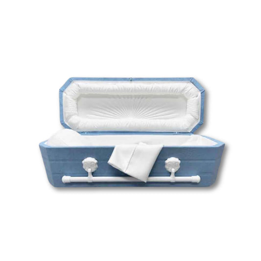 Gentle Rest-Blue Cloth Covered Wood Youth Casket