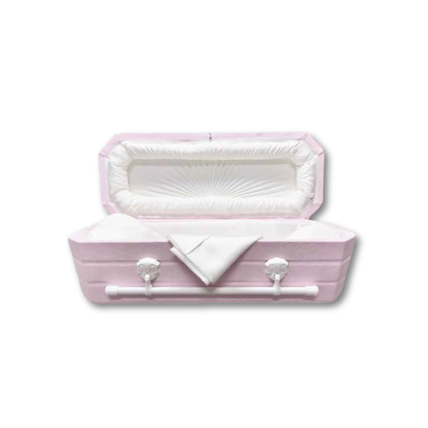 Gentle Rest-Pink Cloth Covered Wood Youth Casket