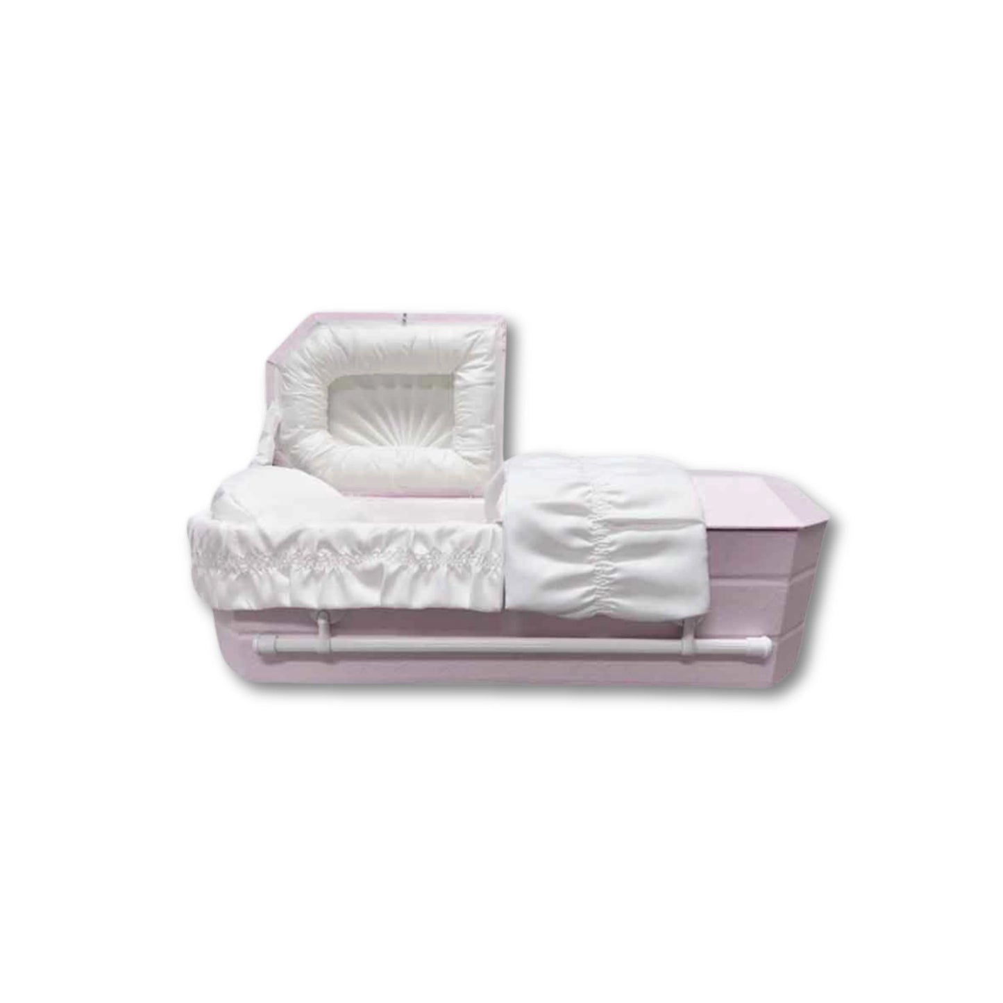 Gentle Rest-Pink Cloth Covered Wood Youth Casket