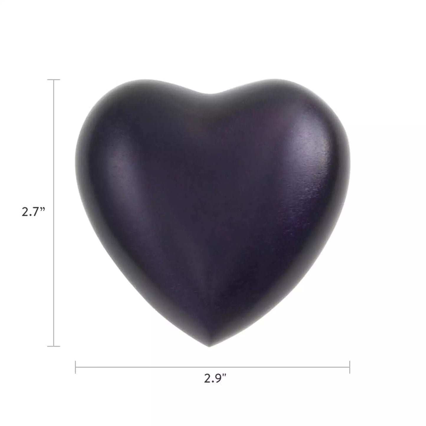 Monterey Purple Heart Shaped Keepsake Urn