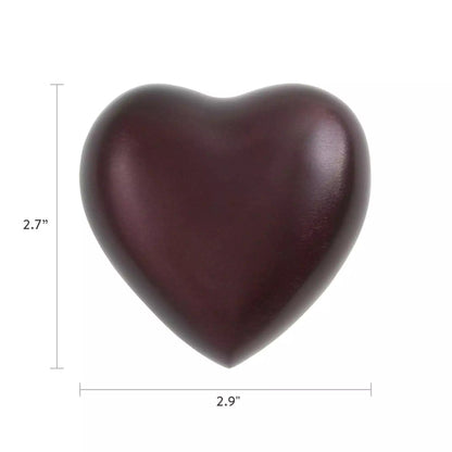 Monterey Ruby Heart Shaped Keepsake Urn