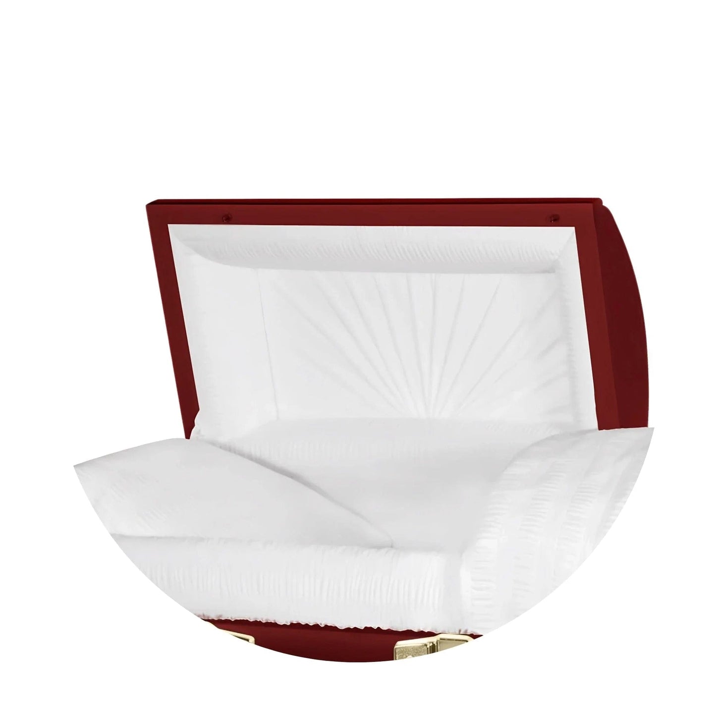 Everest Extra Long 7'2" | Red and Gold Steel Oversize Casket | 28", 33"