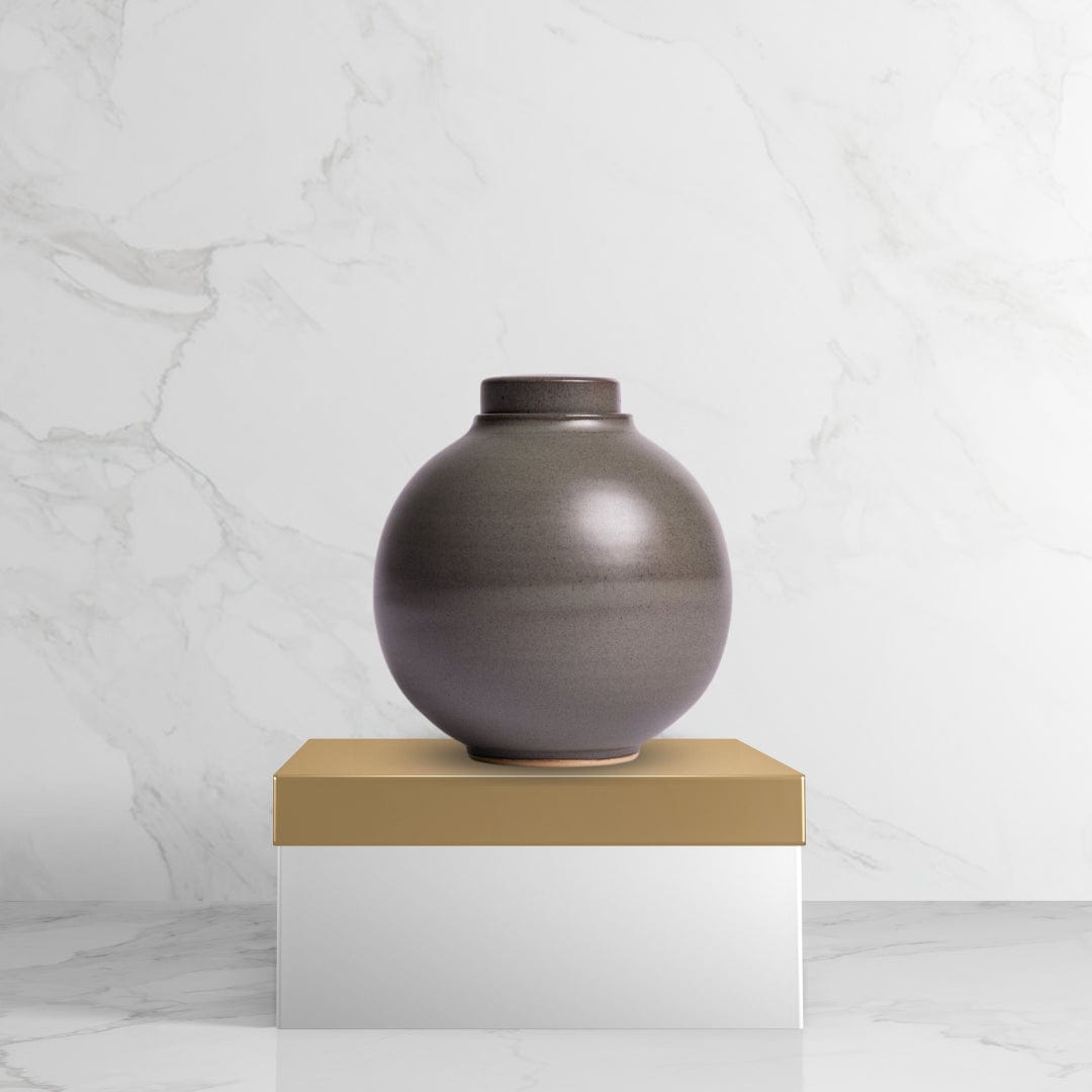 Solstice X Terra Noir | Gray Shino Moon Keepsake Urn