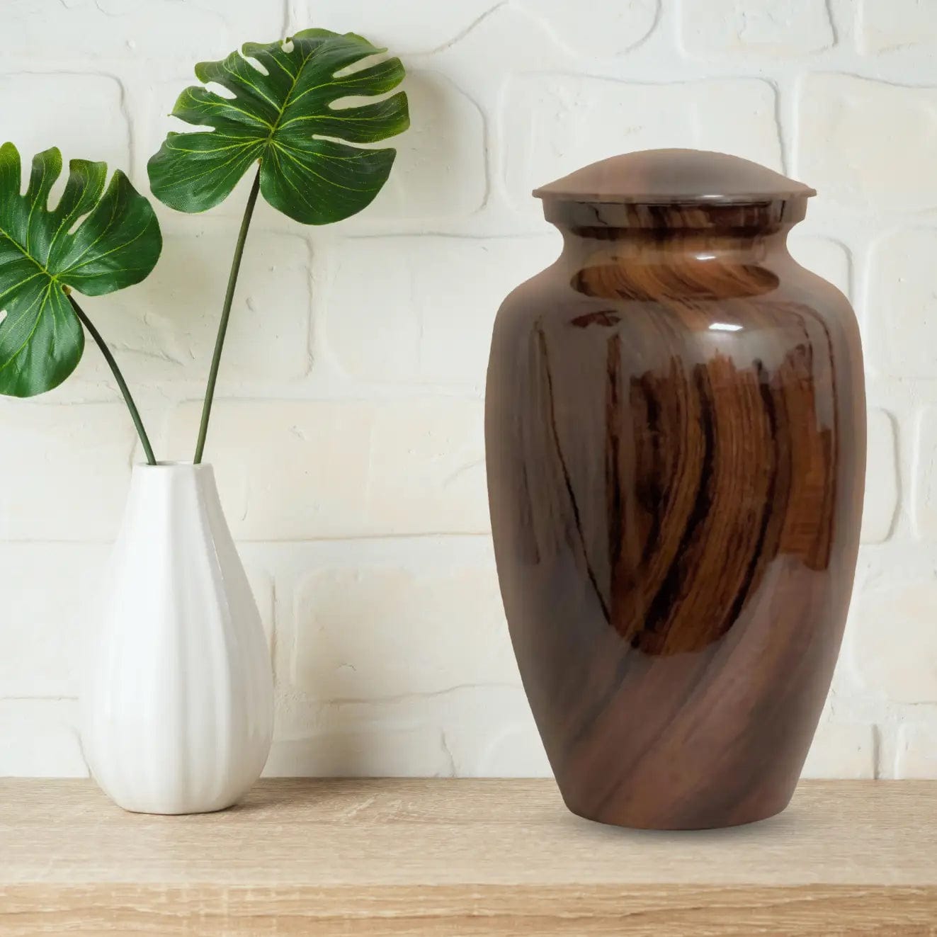 Hydro-Painted Urns - Brazilian Rosewood