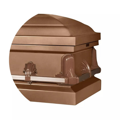 Andover Series | Copper Steel Casket with Rosetan Interior