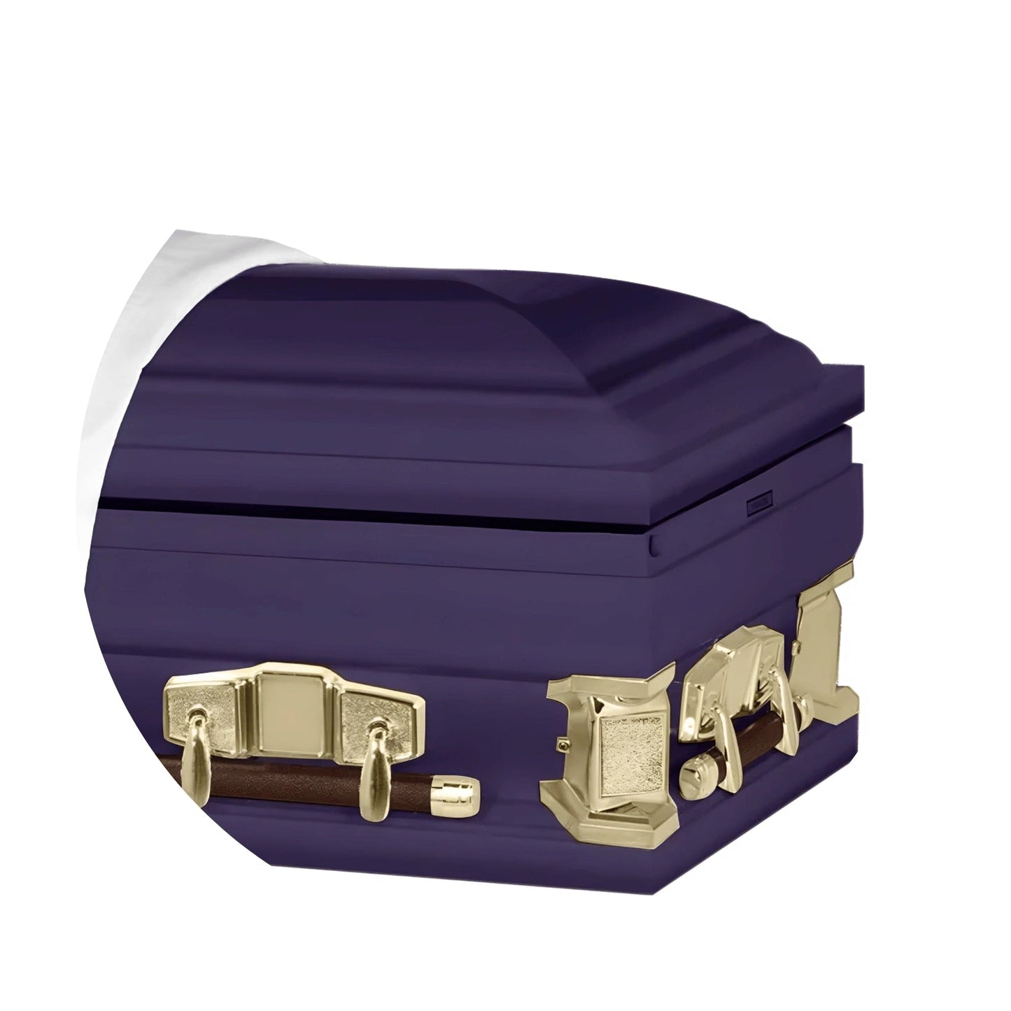 Jupiter XL | Royal Purple and Gold Steel Oversize Casket | 28", 29", 33", 36"