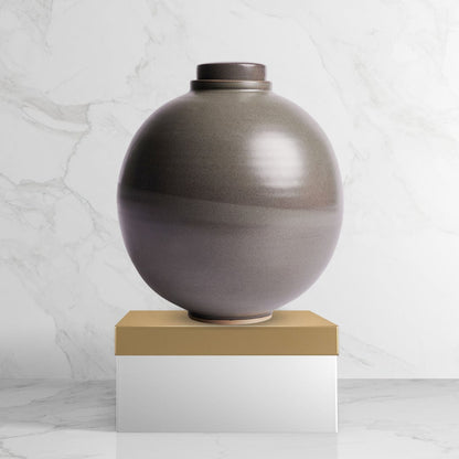 Solstice X Terra Noir | Gray Shino Moon Adult Urn