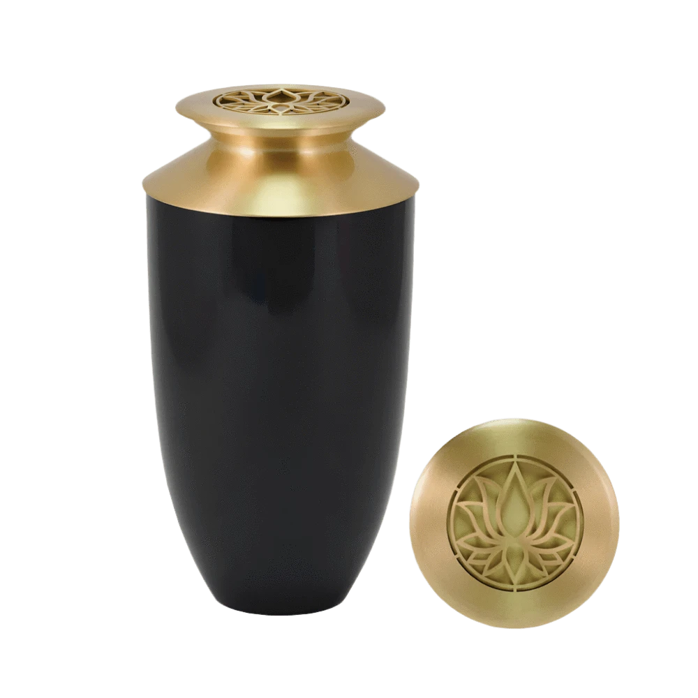 Cascade Scatter™ Monterey Lotus – Large Adult Urn (Black)