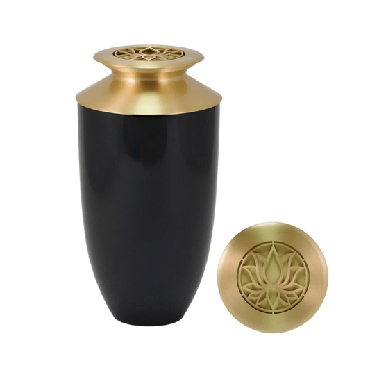 Cascade Scatter™ Monterey Lotus – Large Adult Urn (Black)