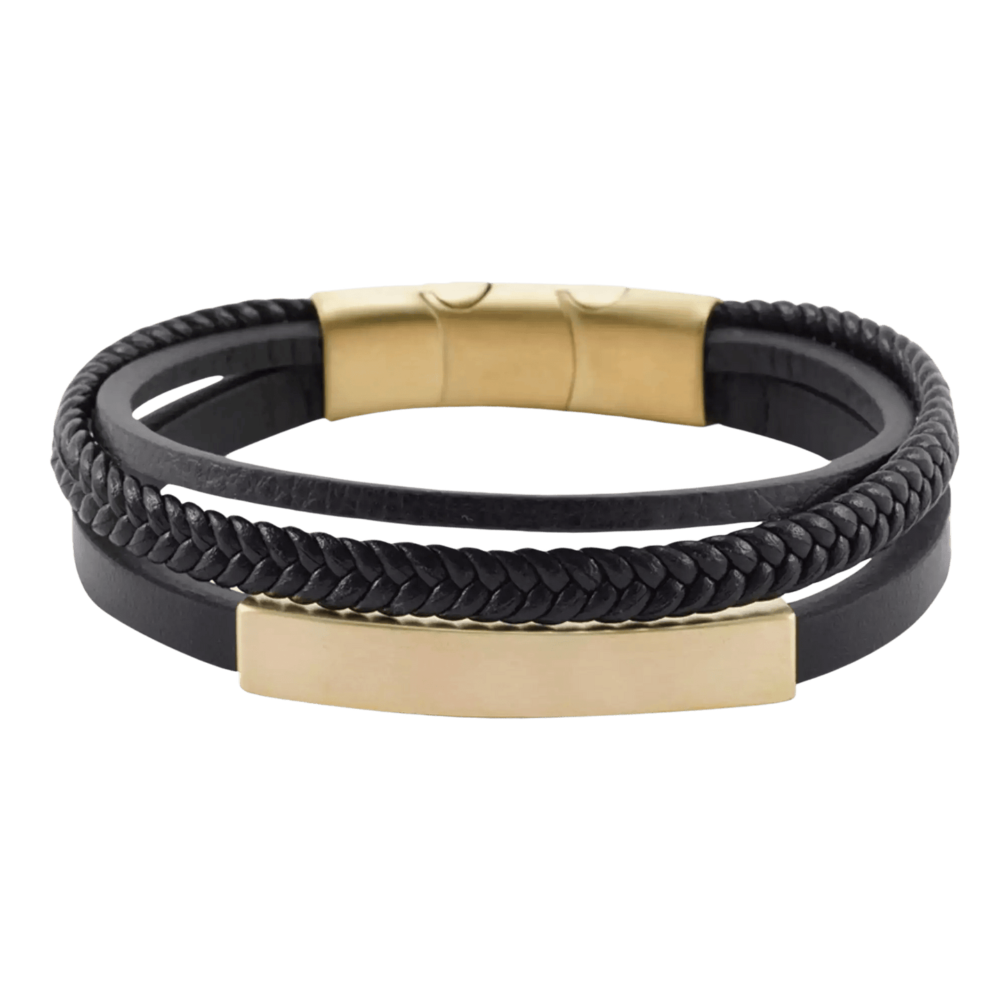 Bronze & Black Triple Band Bracelet