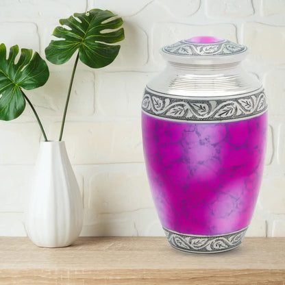 Brass Pet Urn - Pink