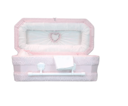 Premium Cloth Covered Wood Casket | Pink