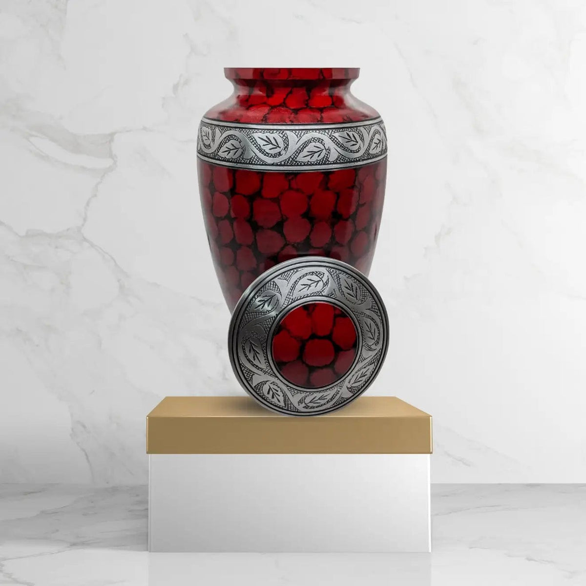 Rustic Red Urn Large Cremation Urn - Adult Red Urn for Human Ashes – Titan Casket