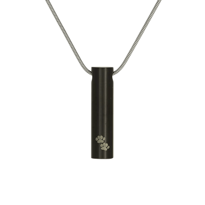 Paw Prints Cylinder Pendant