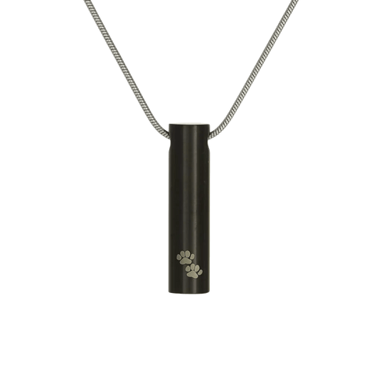 Paw Prints Cylinder Pendant