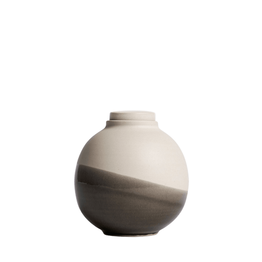 Solstice X Terra Noir |  Soft White With Gray Moon Keepsake Urn