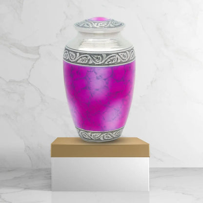 Brass Pet Urn - Pink