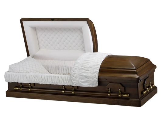 Aberton (Walnut) | Walnut Casket with Satin Finish
